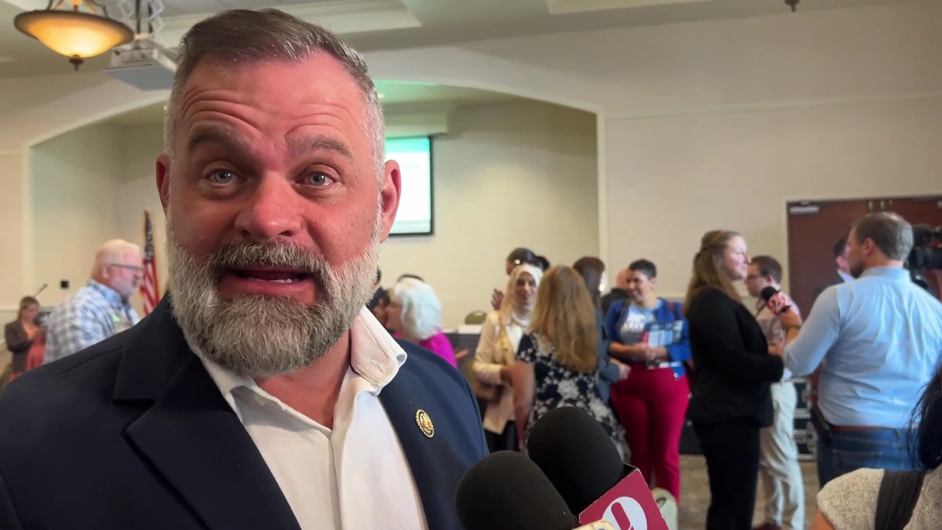 Watch: Rep. Cory Mills defends ethics investigations, saying he hasn’t been convicted of anything